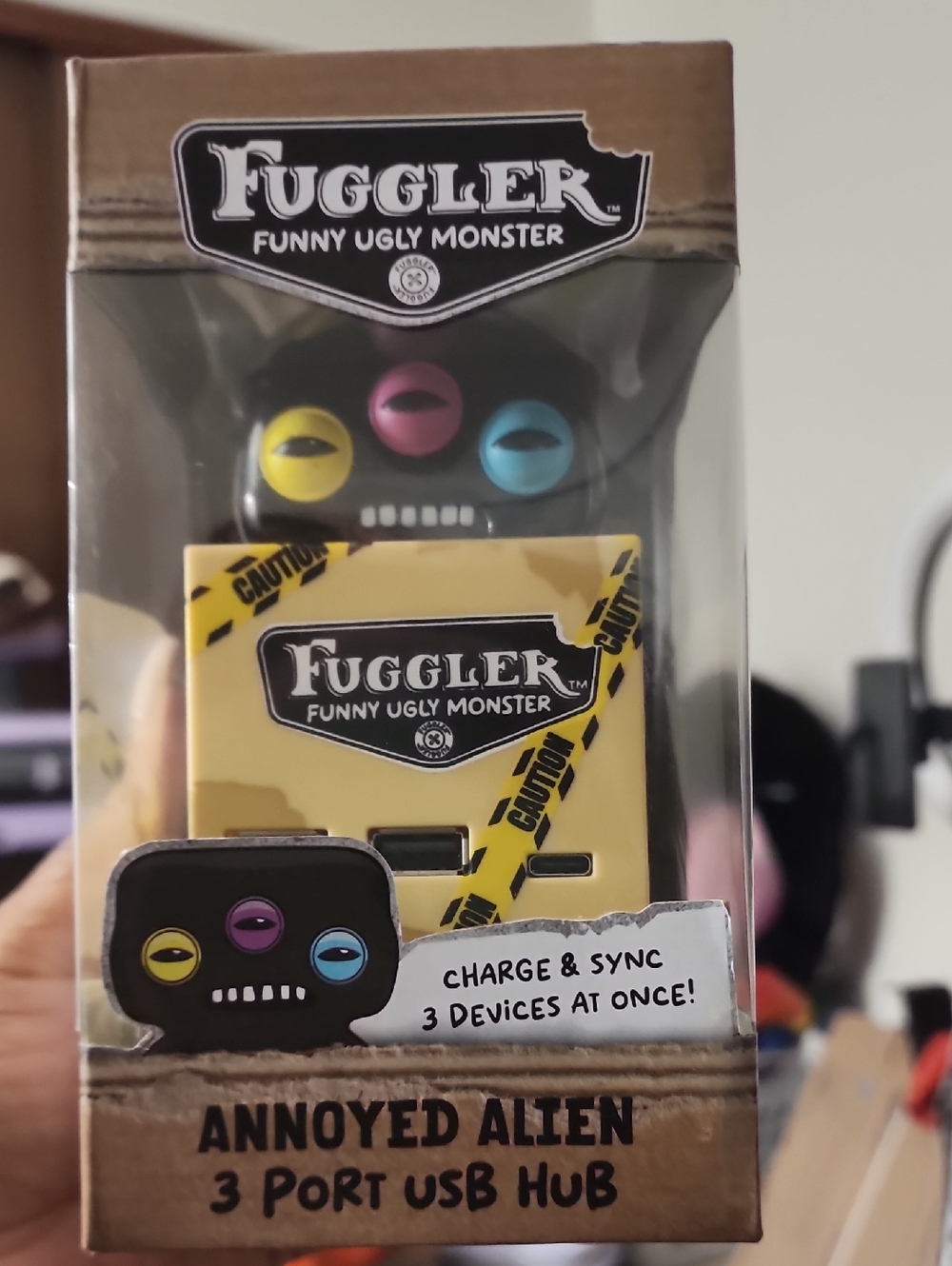 Fuggler Annoyed Alien 3-Port USB Hub - Yellow
